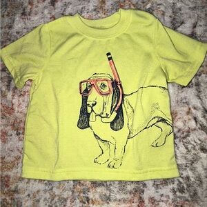 Graphic Dog Tee in Yellow